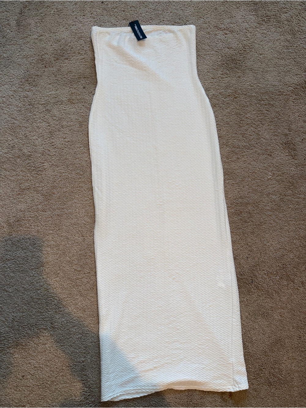 PrettyLittleThing White Strapless Maxi Tube Dress